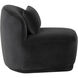 Soraya Shadow Grey Swivel Armless Chair, Swivel